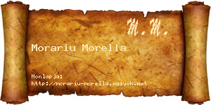 Morariu Morella névjegykártya